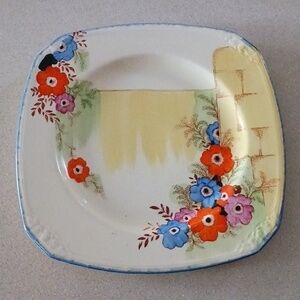 Coronet Ware Art Deco Single 9.5" Square Plate